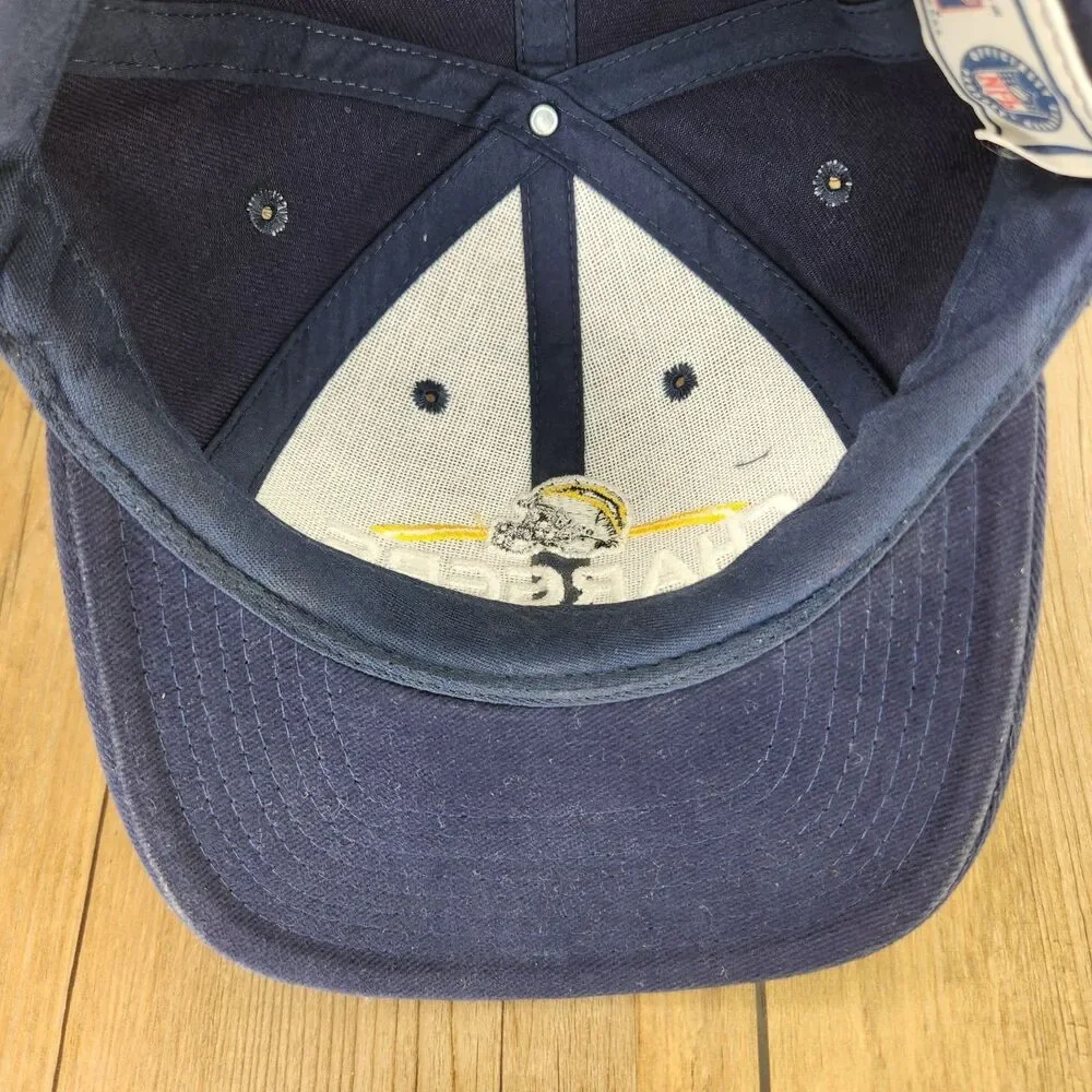 VTG San Diego Chargers Logo 7 Hat Navy Blue 90s Wool NFL Team Strapback Cap